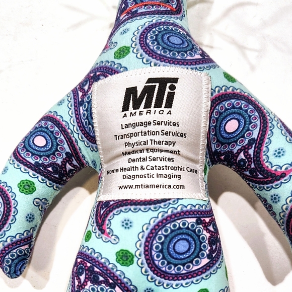 DAMMIT! DOLL Stress Relief Turquoise Blue MTI America Healthcare Paisley Design - Picture 3 of 7